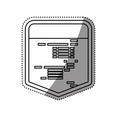 Sticker - HTML programming code icon vector illustration graphic design