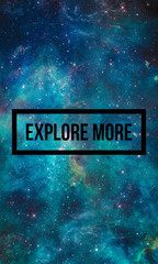 Explore more motivational quote on night starry sky background.