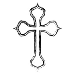 Wall Mural - Christianity cross symbol icon vector illustration graphic design