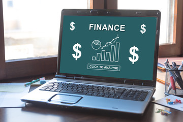 Wall Mural - Finance concept on a laptop screen