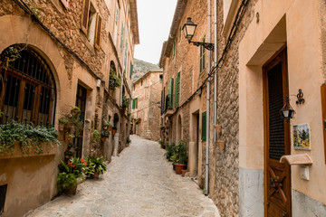  Valldemossa - old mountain village in beautiful landscape scenery of Mallorca, Spain