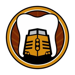 Poster - locomotive logo vector.