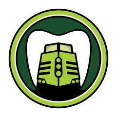 Poster - locomotive logo vector.