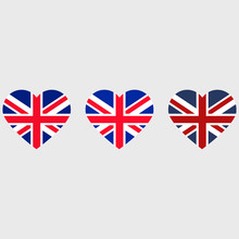 United Kingdom Flag Map Heart