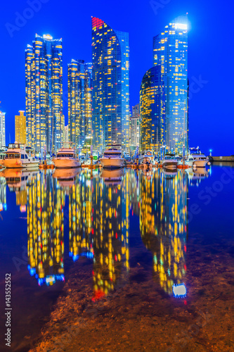 Busan City Skyline View At Gwangalli Beach Haeundae