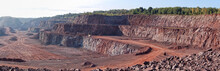 View Into A Quarry Mine Of Porphyry Rock