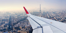 Paris Cityscape View From Airplane Window