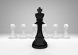 © stationidea - Chess business concept leadership and team. 3d rendering.