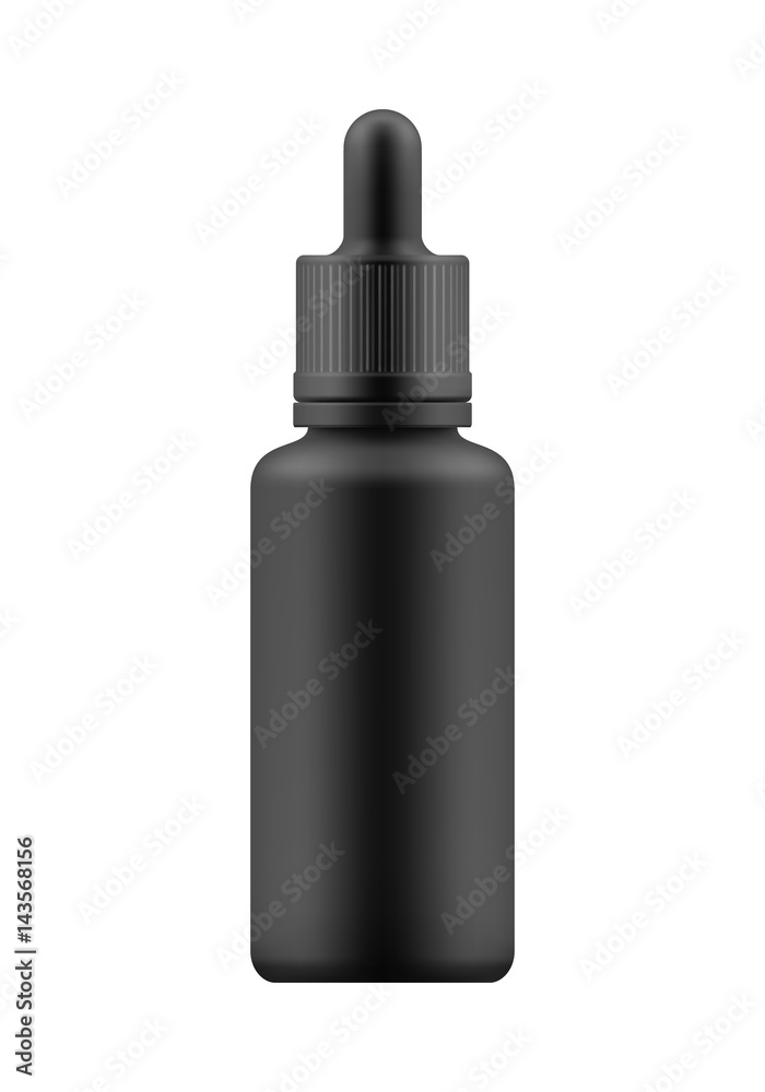 Vector realistic blank template of plastic bottle with dropper for ...
