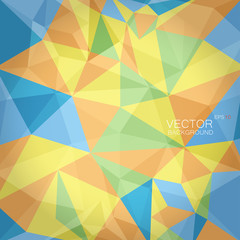 Wall Mural - Polygonal abstraction in multicolor