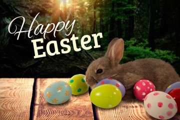 Sticker - Composite image of easter greeting