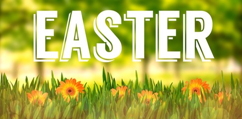 Poster - Composite image of easter greeting