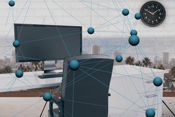 Poster - Office with connection symbols