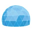 Geodesic dome. Vector.