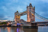 Fototapeta Londyn - Tower Bridge in the Morning, London, United Kingdom