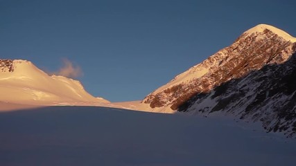 Wall Mural - Panorama of high mountains covered with glaciers
