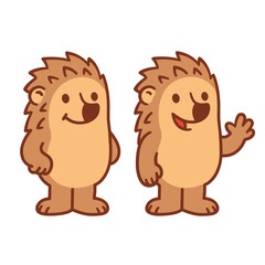 Wall Mural - cute cartoon hedgehog