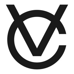 Wall Mural - letter logo vector. letter v and c.