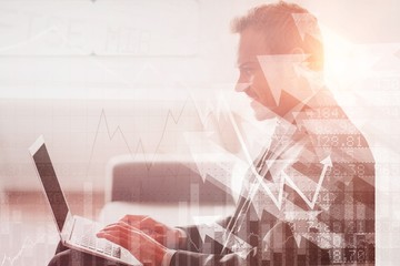 Poster - Composite image of stocks and shares