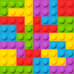 Poster - Toy blocks vector background. Vector seamless pattern