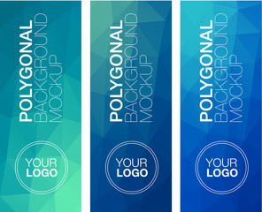 Sticker - Vertical polygonal banners