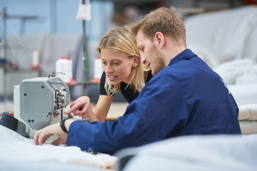 Seamstress textile factory