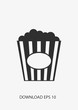 Popcorn icon, Vector