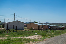 Township Houses In Beautiful Landscape, Free State, South Africa