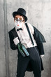 © Nomad_Soul - Mime actor performing a drunk man