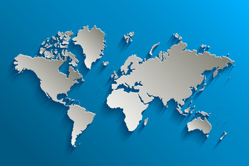 political map of the world.