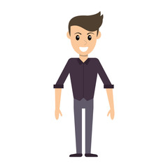 Sticker - character man male avatar standing vector illustration eps 10