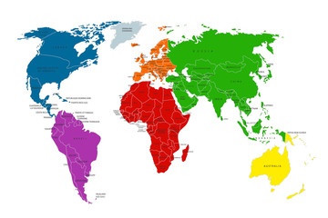 political map of the world.