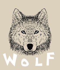 Poster - Wolf head