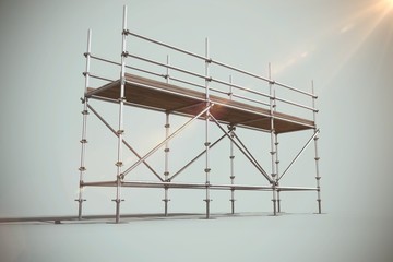 Poster - Composite image of digitally generated image of scaffoldings