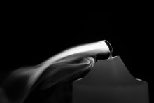 Smoke From A Red Candle - Black And White