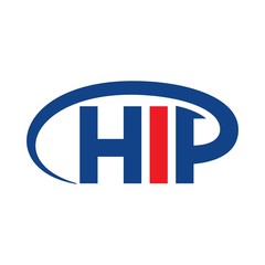 Wall Mural - letter h i and p logo vector.
