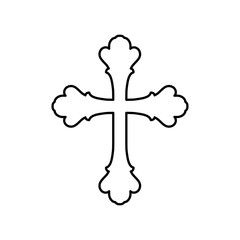 Wall Mural - Christianity cross symbol icon vector illustration graphic design