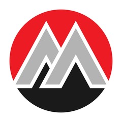 Poster - letter m and a logo vector.