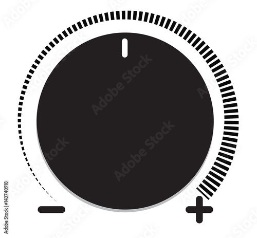 Fotomural volume control icon. volume control on white background.