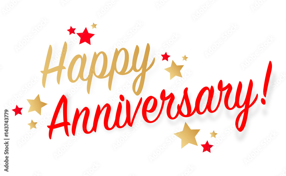 Happy anniversary Stock Vector | Adobe Stock