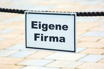 Poster - Schild 119 - Eigene Firma