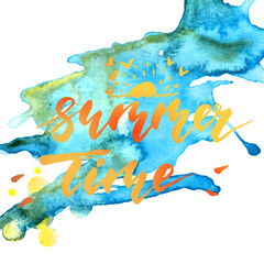 Wall Mural - Summertime- inspirational lettering design