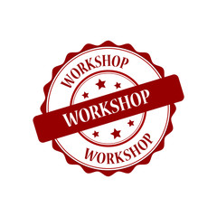 Workshop red stamp illustration