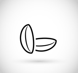 Eye contacts icon vector