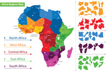 Map Of The Regions Of Africa. Map Of Africa