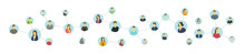 Social Network Relationship Person. United Avatars.