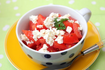 Canvas Print - Tomatensalat mit Fetakäse