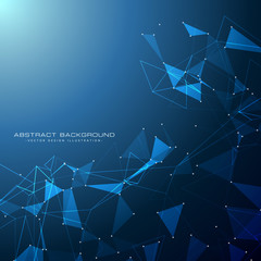 Wall Mural - blue technology digital background with triangle shapes