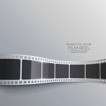 3d Film Strip Vector Background Design