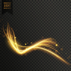 Wall Mural - transparent light effect in golden color